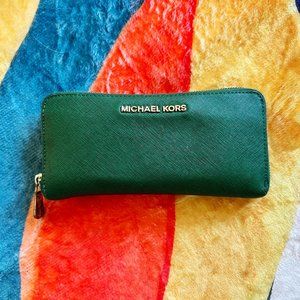 Michael Kors Jet Set Continental Wallet - Fern Green